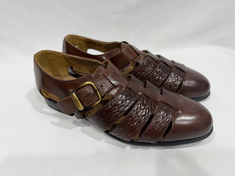 Stacy Adams Men's Huraches Brown Comfort Flex Sandals Size 8.5M #23633 03